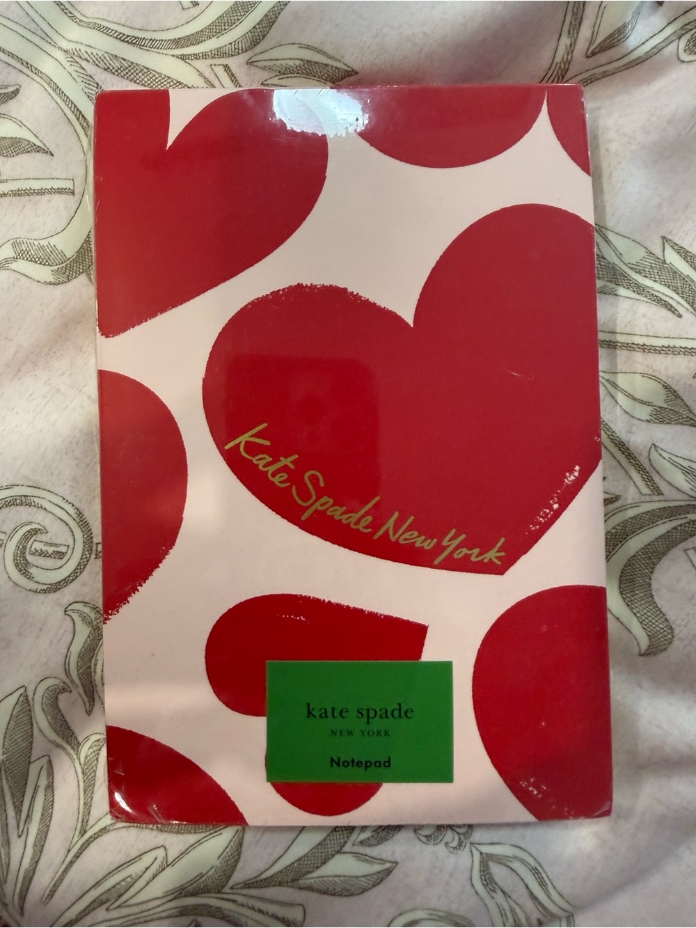 kate spade Red and Pink Heart Notepad